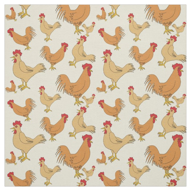 Tissu Motif Brown de conception du poulet (Échantillon)