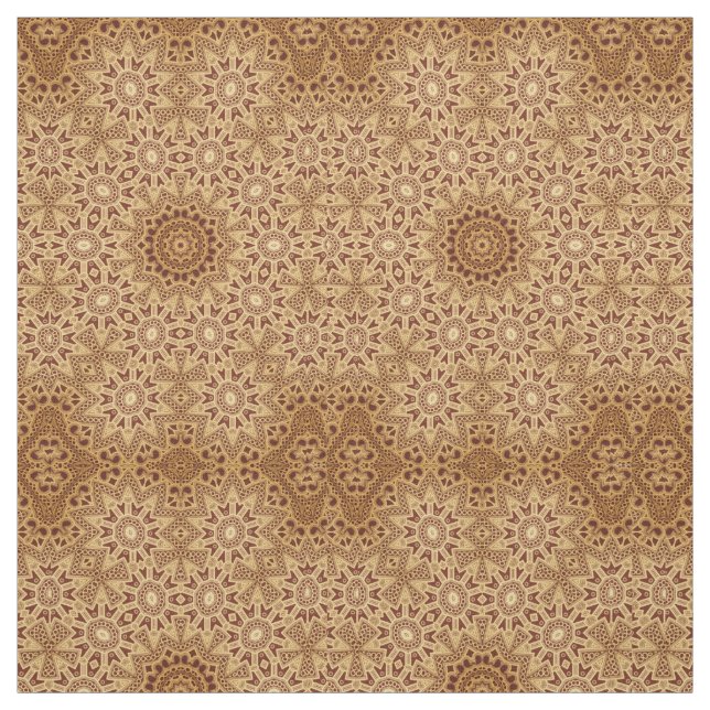 Tissu Motif Brown en dentelle de henné (Échantillon)