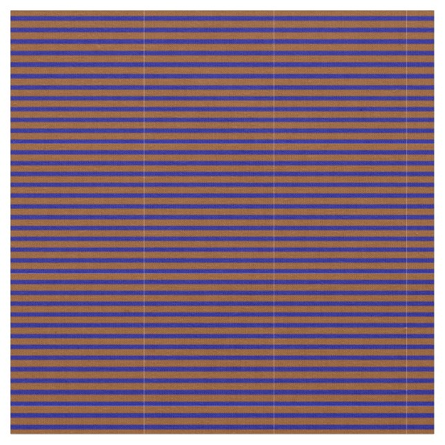 Tissu Motif Brown et bleu foncé rayé/bordé (Fermer)