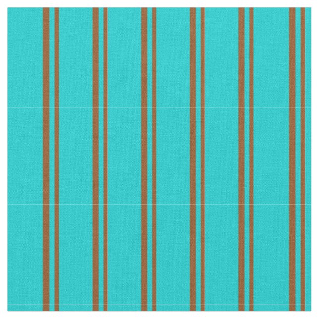 Tissu Motif Brown et bleu turquoise foncé (Fermer)