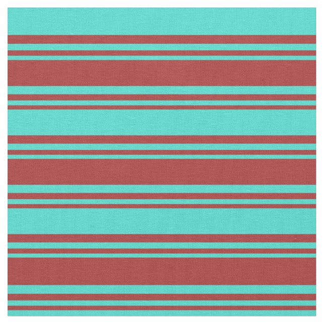 Tissu Motif Brown et Turquoise de Stripes (Fermer)
