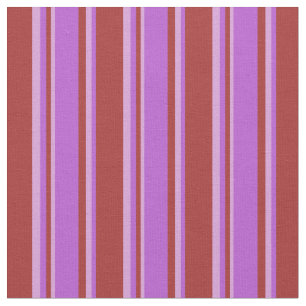 Tissu Motif Brown, Orchidée et Plum Lines