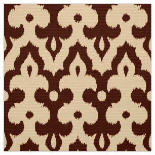 Tissu Motif, brun et Tan de damassé d'Ikat de Marocain