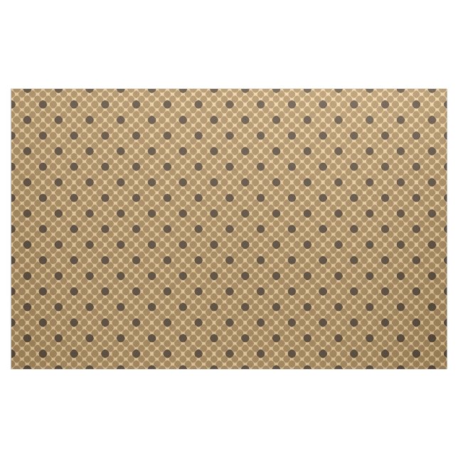 Tissu Motif Brun Géométrique avec Cercles (Fat Quarter)