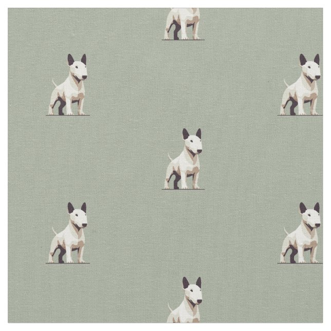 Tissu Motif Bull terrier (Fermer)