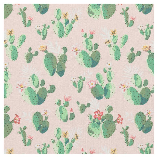 Tissu Motif Cactus (Fermer)