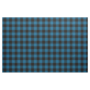 Tissu Motif Carré de Tartan en bleu noir
