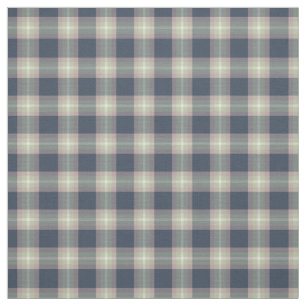 Tissu Motif Carré de tarte bleu foncé à la menthe ros