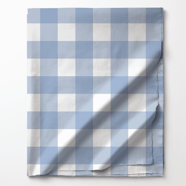 Tissu Motif carreau buffleau bleu doux et blanc (Créateur téléchargé)