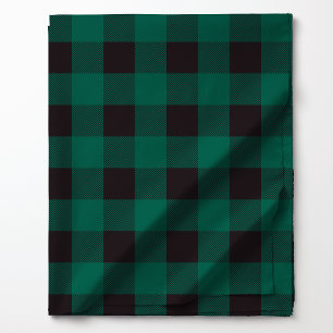 Tissu Motif carreau de Buffalo vert et noir