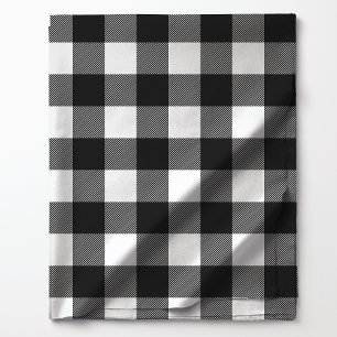 Tissu Motif carreauté classique noir et blanc de Buffalo
