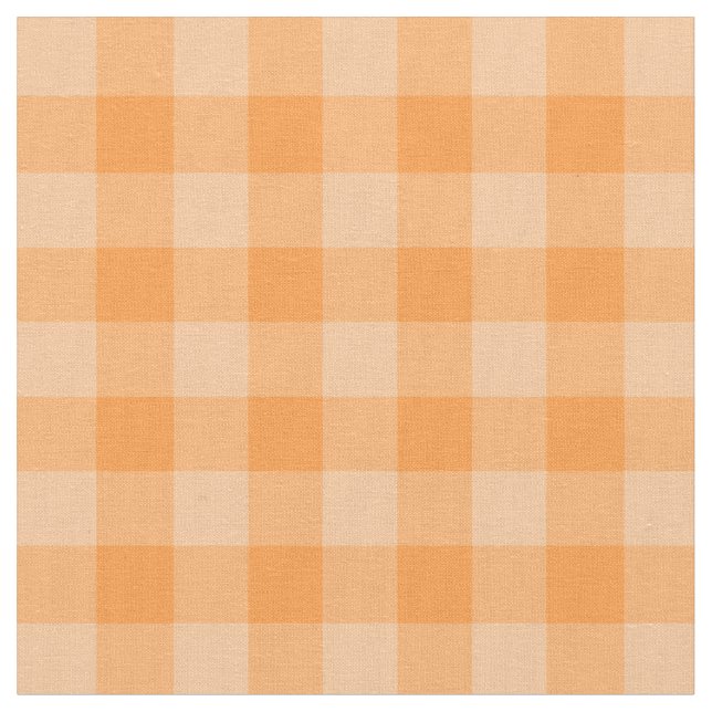 Tissu Motif carreaux gingham orange chic (Fermer)