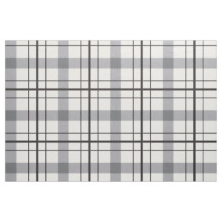 Tissu Motif carreaux rétro blanc gris