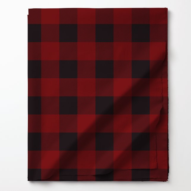 Tissu Motif carreaux rouge et noir de style buffalo (Créateur téléchargé)