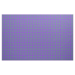 Tissu Motif carreaux vert et violet