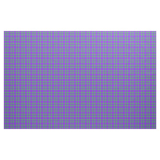 Tissu Motif carreaux vert et violet (Fat Quarter)