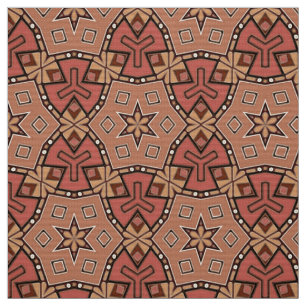 Tissu Motif carrelage en terre cuite et peigne de fer