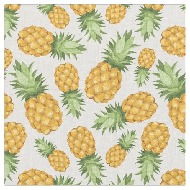 Tissu Motif Cartoon Ananas (Fermer)