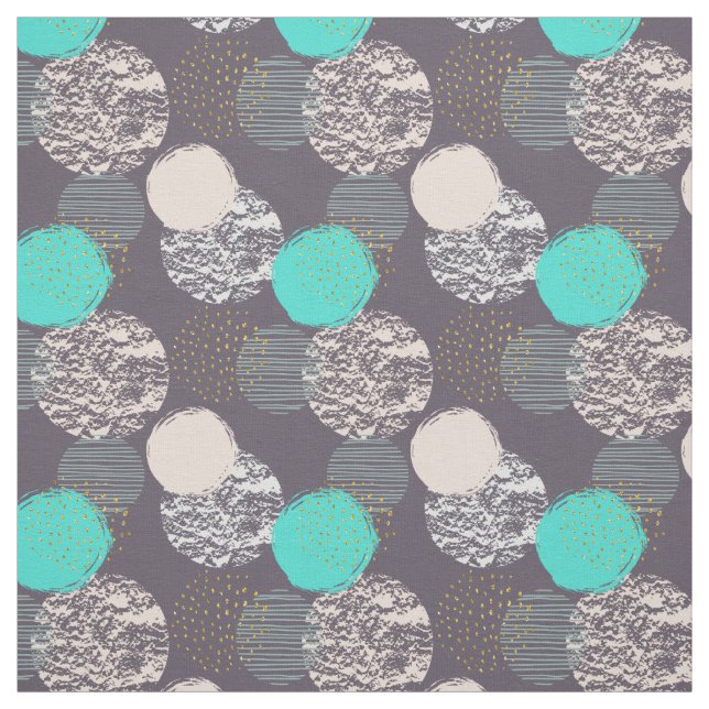 Tissu Motif Cercles géométriques Abstraits (Échantillon)