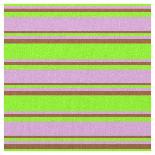 Tissu Motif Chartreuse, Plum et Brown (Fermer)
