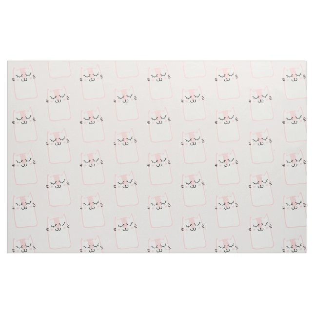 Tissu Motif chat chaton mignon dormant (Fat Quarter)