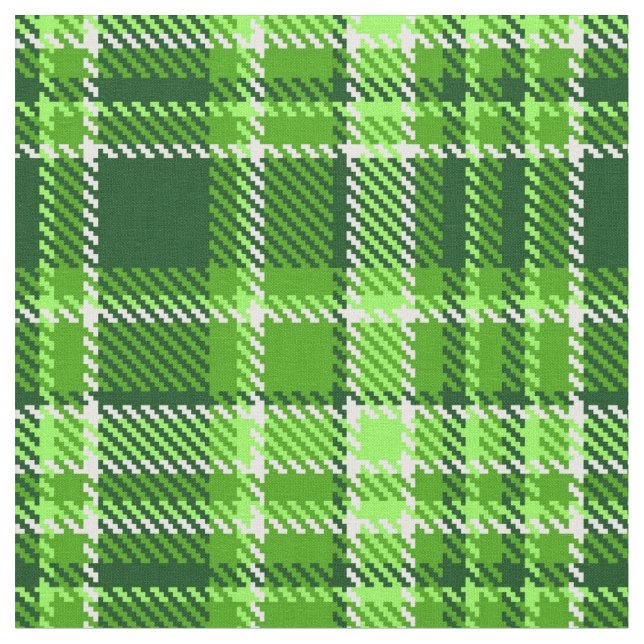 Tissu Motif Checkered de couleur verte (Fermer)
