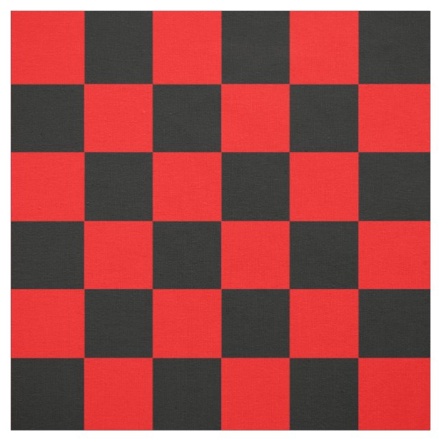Tissu Motif chèque À damiers rouge (Échantillon)