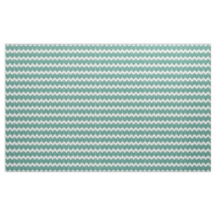 Tissu Motif Chevron blanc turquoise et off