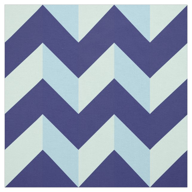 Tissu Motif Chevron Bleu (Échantillon)