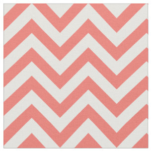 Tissu Motif chevron corail tendance