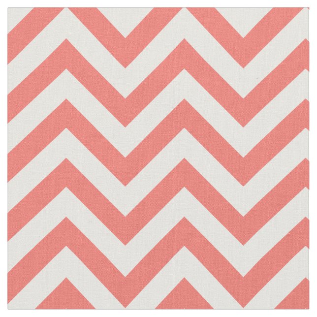 Tissu Motif chevron corail tendance (Fermer)