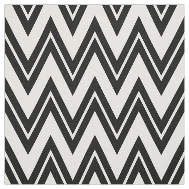 Tissu Motif Chevron noir et blanc (Échantillon)