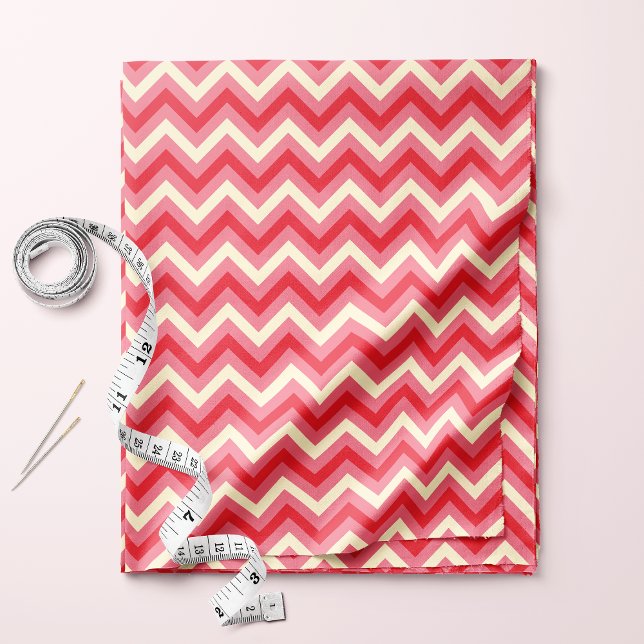 Tissu Motif Chevron ZigZag Rose et Blanc Prépa (Créateur téléchargé)