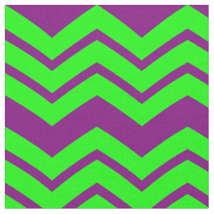 Tissu Motif chevron zigzag vert violet