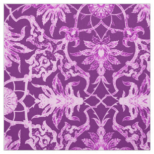Tissu Motif chinois Art Nouveau - Amethyst violet