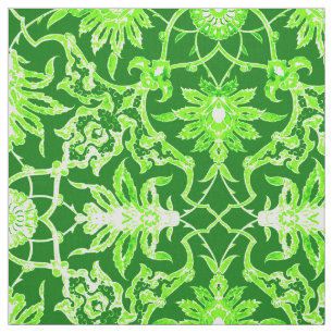 Tissu Motif chinois Art Nouveau - Emerald Green