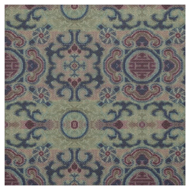 Tissu Motif chinois de la dynastie Qing (Échantillon)