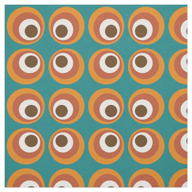 Tissu Motif circulaire Vintage rétro (Échantillon)