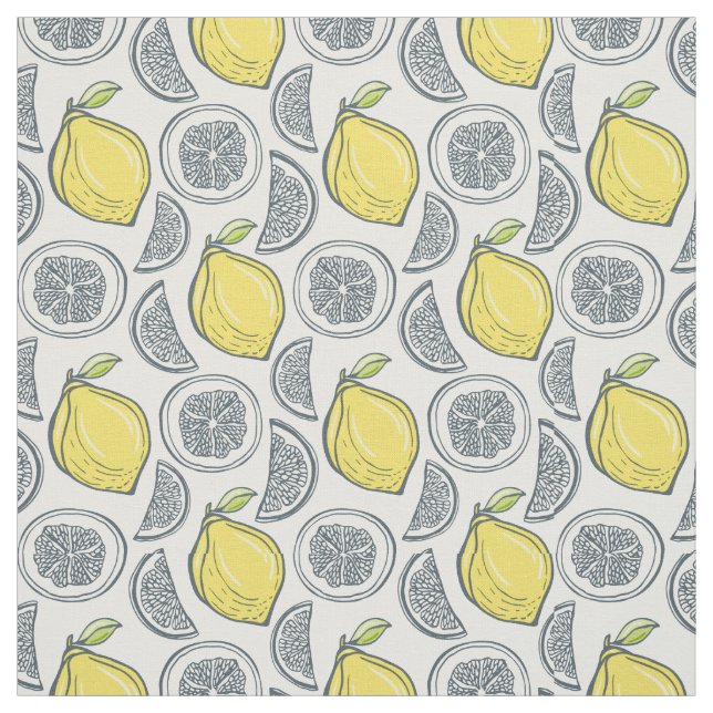 Tissu Motif citron (Échantillon)