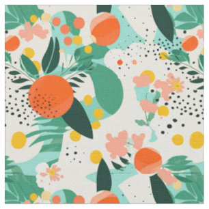 Tissu Motif Citron Tropical