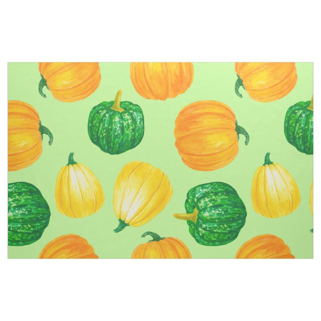 Tissu motif citrouille aquarelle 2 (Fat Quarter)