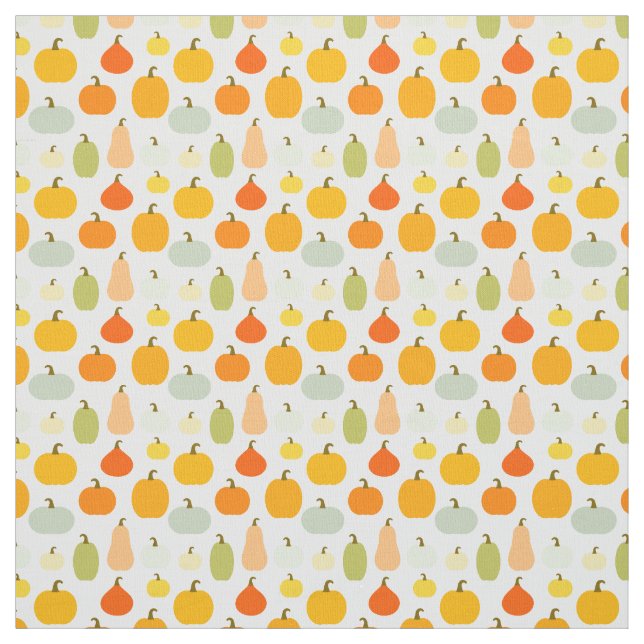 Tissu Motif citrouille coloré (Échantillon)