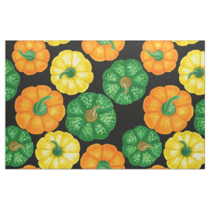 Tissu motif citrouille d'aquarelle 3