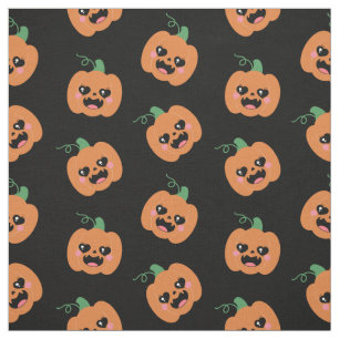 Tissu Motif Citrouille Halloween Kawaii