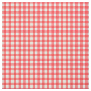 Tissu Motif classique de contrôle de guingan blanc roug