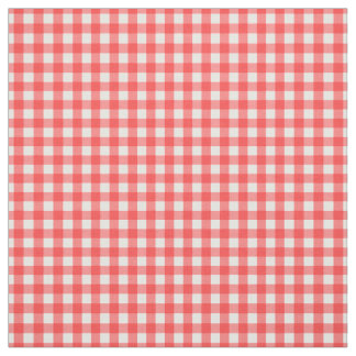 Tissu Motif classique de contrôle de guingan blanc rouge