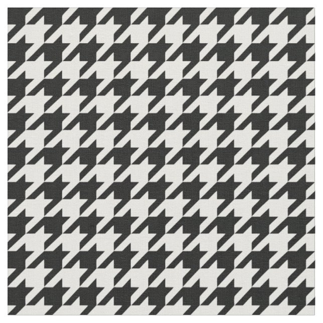 Tissu Motif classique en Houndstooth : Noir & Blanc Vint (Fermer)