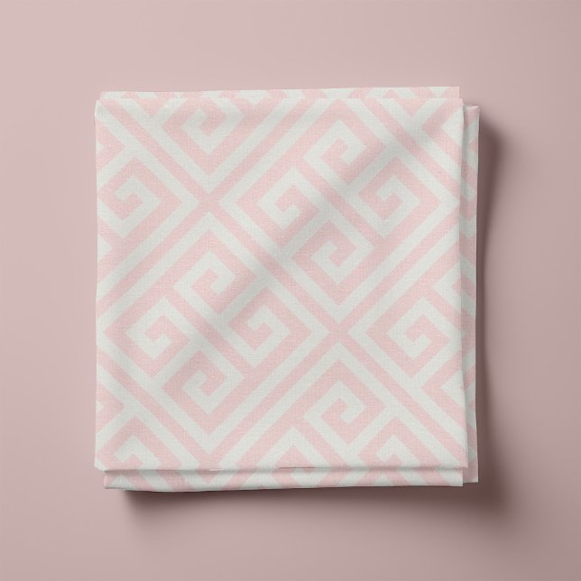 Tissu Motif Clé Grec Rose Pétale (Créateur téléchargé)