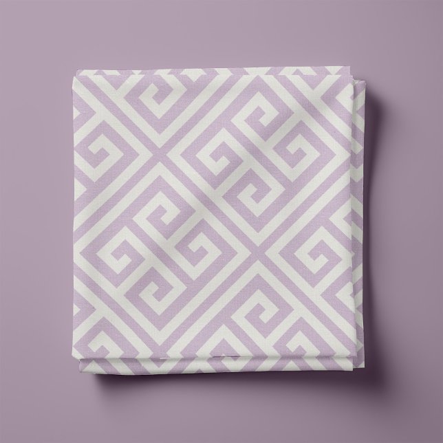 Tissu Motif Clé Grec Violet Lilas (Créateur téléchargé)