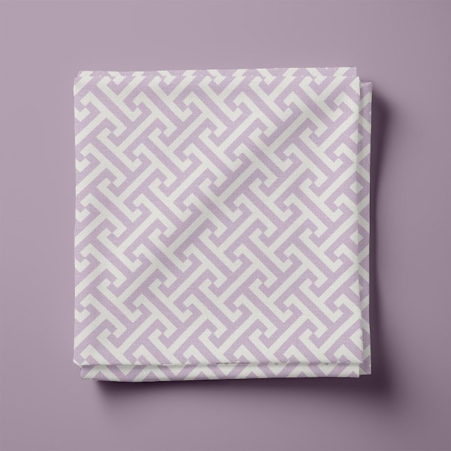 Tissu Motif Clé Grec Violet Lilas (Créateur téléchargé)